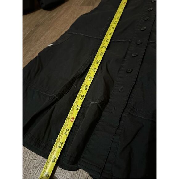 Hooch Womens Black Cotton Stretch Button Up Above Knee Goth Emo Dress Size S - Picture 12 of 12